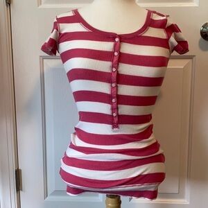 Aeropostale Long & Lean Ribbed Top Medium
